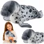 LEAN TOYS Realistinis ruonio pliušinis žaislas, pilkas, 50 cm