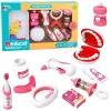 LEAN TOYS Mažojo odontologo rinkinys su vibruojančiu dantų šepetėliu, rožinis, 15 vnt.