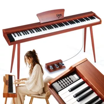 V-TONE BL-130 skaitmeninis pianinas konsolinis rudas 88 klavišų svertinė klaviatūra