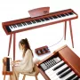 V-TONE BL-130 skaitmeninis pianinas konsolinis rudas 88 klavišų svertinė klaviatūra
