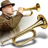 V-TONE VHT 1 Bb signalinis trimitas bugelis – žalvarinis su skaidriu laku, be vožtuvų, 120 mm skambučiu, su kandikliu