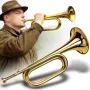V-TONE VHT 1 Bb signalinis trimitas bugelis – žalvarinis su skaidriu laku, be vožtuvų, 120 mm skambučiu, su kandikliu