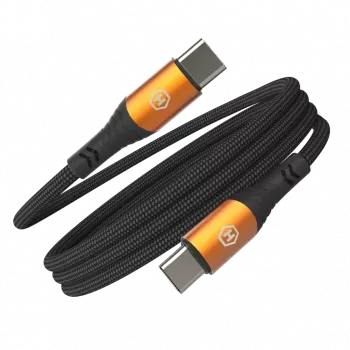 HAMMER USB-C į USB-C laidas 1,2 m 60W PD greitas įkrovimas ir duomenų sinchronizavimas, juoda