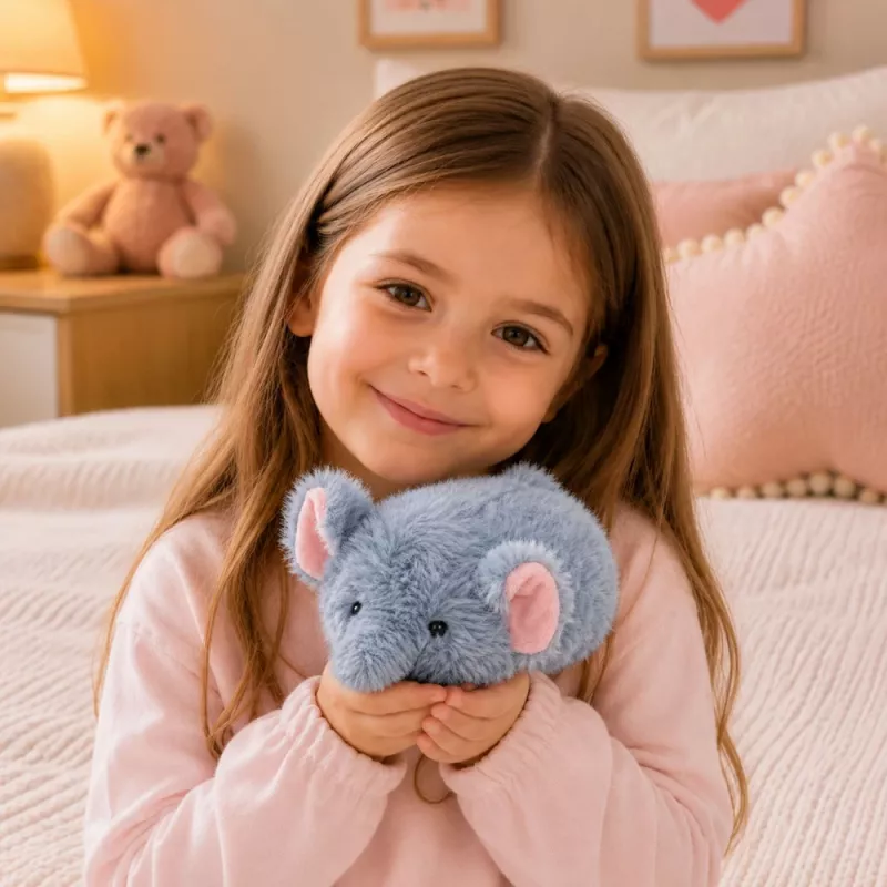 LEAN TOYS pliušinis dramblys Mascot minkštas žaislas mažas pilkas 18 cm