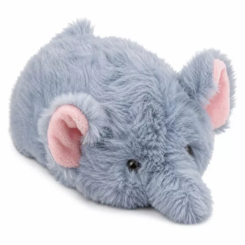 LEAN TOYS pliušinis dramblys Mascot minkštas žaislas mažas pilkas 18 cm