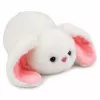 LEAN TOYS Pliušinis zuikis su ilgomis ausimis, baltas, 16 cm