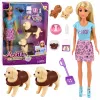 LEAN TOYS Anlily Big Dogs lėlės ir augintinio priežiūros aksesuarų rinkinys