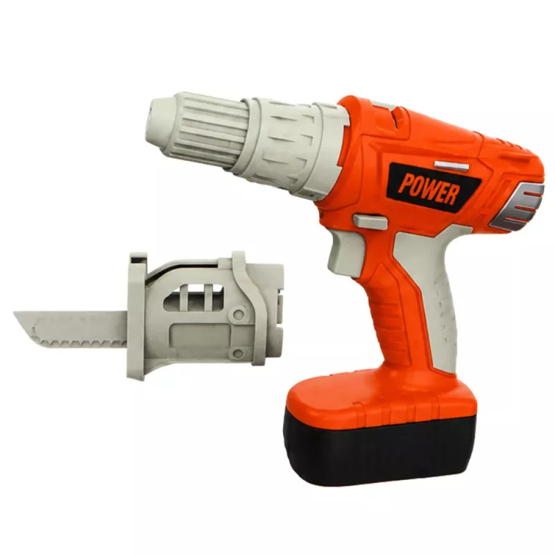 LEAN TOYS DIY įrankių kuprinė su baterijomis maitinamu atsuktuvu ir diržu