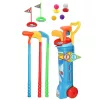 LEAN TOYS golfo rinkinys su vežimėliu, lazdomis, lauko sporto žaidimas 20 vnt.
