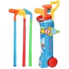 LEAN TOYS golfo rinkinys su vežimėliu, lazdomis, lauko sporto žaidimas 20 vnt.