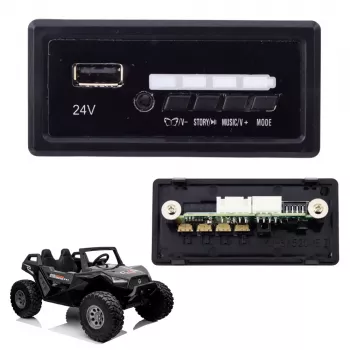 LEAN CARS 24V muzikos skydelis, skirtas SX2039 SX1928 važiuojantiems automobiliams - juoda
