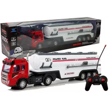 LEAN TOYS R/C automobilis cisterna su šviesomis ir garsu, 1:32 mastelis, 2.4GHz nuotolinio valdymo sunkvežimis