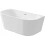 DEANTE KDS_015W prie sienos montuojama arba laisvai pastatoma akrilinė vonia 150 cm, ovali, balta, 220L talpa, integruotas perpildymas, su klik-klak nutekėjimo komplektu