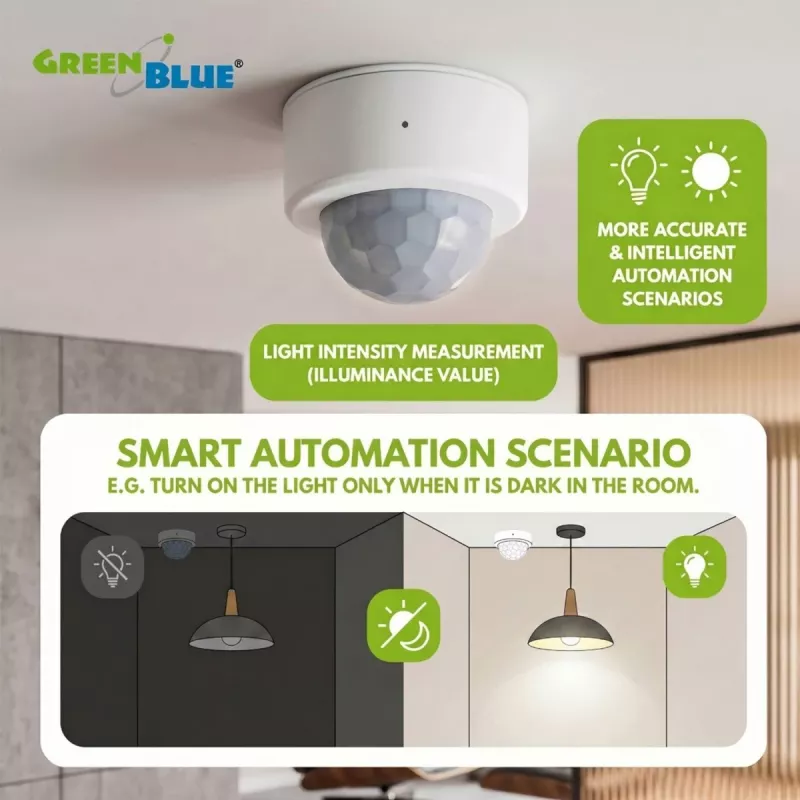 GREENBLUE Tuya Zigbee judesio jutiklis GB740