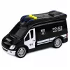LEAN TOYS SWAT Special Unit policijos automobilis furgonas su šviesomis ir garsais, 1:32 mastelis, atgal traukiamas veiksmas, liejamo metalo