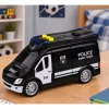 LEAN TOYS SWAT Special Unit policijos automobilis furgonas su šviesomis ir garsais, 1:32 mastelis, atgal traukiamas veiksmas, liejamo metalo