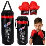 LEAN TOYS vaikų Muay Thai bokso maišo rinkinys su pirštinėmis 40x14cm S