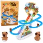 LEAN TOYS Capybara vėžės su judančiais laiptais, šviesomis ir garsais - muzikinis lipimo žaislas vaikams nuo 3 metų