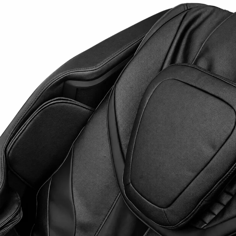 EXTRALINK 3D Zero Gravity masažinis krėslas su SL-track, viso kūno oro pagalvėlių masažu, juosmens šildymu, Bluetooth garsiakalbiais, juodas
