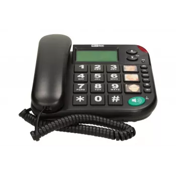 MAXCOM KXT 480 BB laidinis telefonas su LCD ekranu, juodas