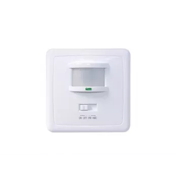 MACLEAN MCE18 PIR judesio jutiklis su garso aptikimu, montuojamas ant sienos, 160°, 1200W, baltas