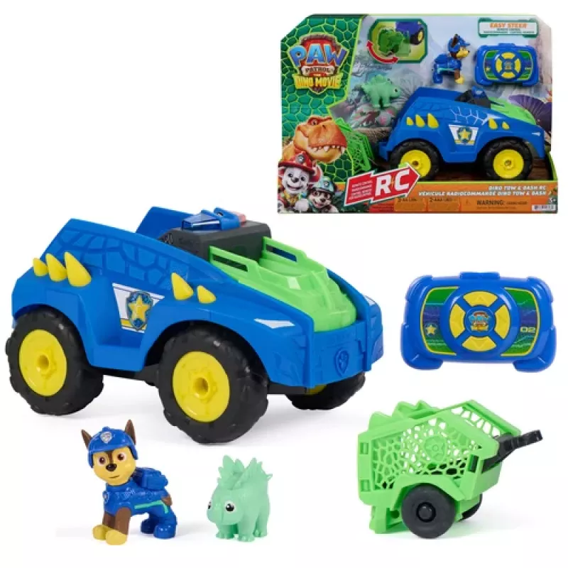 Paw Patrol: Dino filme - Chase RC Dino gelbėjimo transporto priemonė, Spin Master