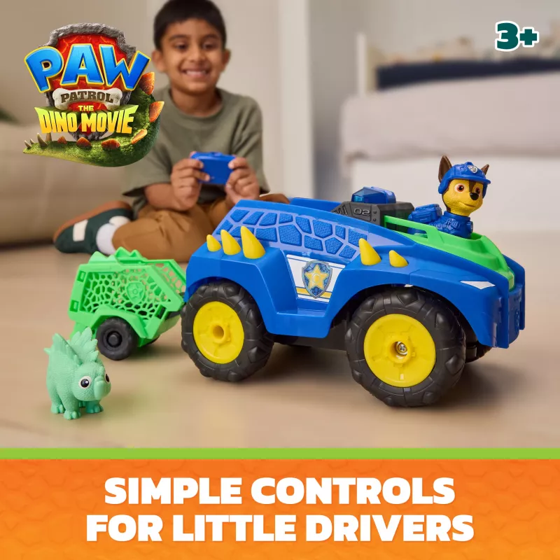 Paw Patrol: Dino filme - Chase RC Dino gelbėjimo transporto priemonė, Spin Master