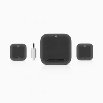 ROCWARE konferencijų rinkinys didelėms posėdžių salėms A10W 4K UHD USB 3.1 konferencinė kamera su dvigubais stereo mikrofonais, 120° matymo laukas, 4x skaitmeninis priartinimas, USB-C, plug-and-play, suderinama su Windows, macOS, Chrome OS