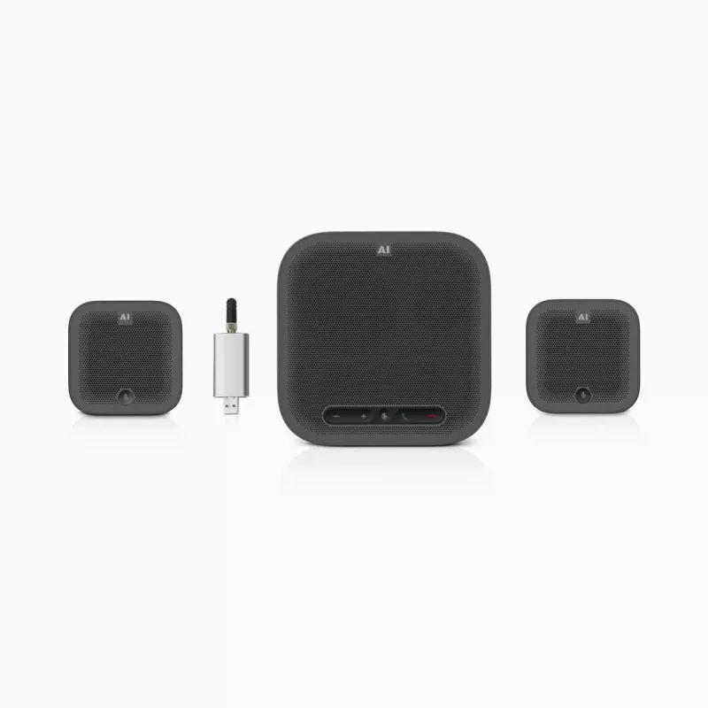 ROCWARE konferencijų rinkinys didelėms posėdžių salėms A10W 4K UHD USB 3.1 konferencinė kamera su dvigubais stereo mikrofonais, 120° matymo laukas, 4x skaitmeninis priartinimas, USB-C, plug-and-play, suderinama su Windows, macOS, Chrome OS