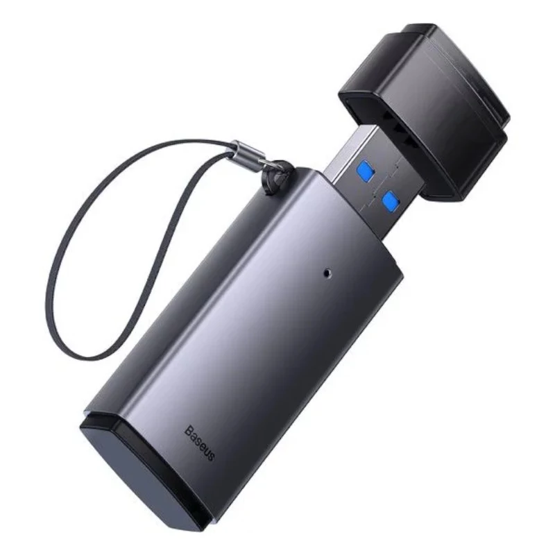 Baseus USB 3.0 2-in-1 SD & microSD kortelių skaitytuvas – pilka