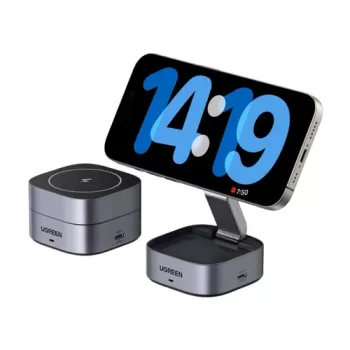 UGREEN W256 20W USB-C sieninis įkroviklis su 1m USB-C į USB-C kabeliu - juoda