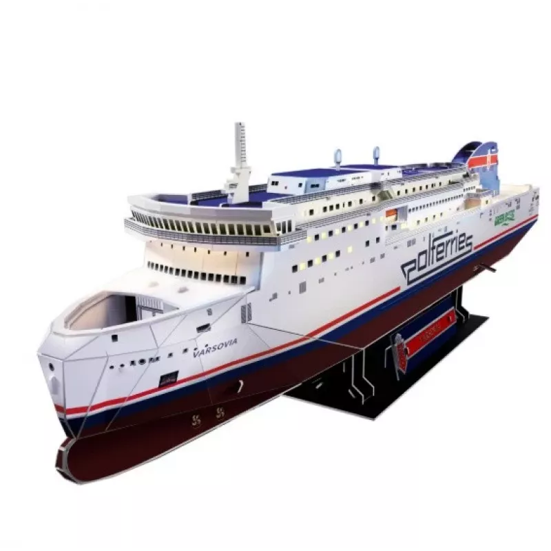 CubicFun 3D dėlionė - MS Prom Varsovia laivo modelis, 150 dalių, 44 cm surinktas ilgis, vidutinio sudėtingumo, nuo 8 metų