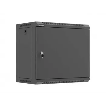 LANBERG WF03-5309-00B Sieninis stelažo korpusas 19 inch 9U 540x350 juodas su vientisomis metalinėmis durimis (plokščias paketas)