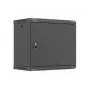 LANBERG WF03-5309-00B Sieninis stelažo korpusas 19 inch 9U 540x350 juodas su vientisomis metalinėmis durimis (plokščias paketas)