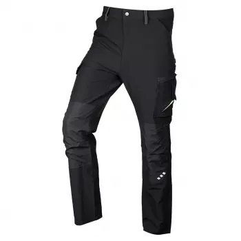 NEO TOOLS Mix&Match darbo kelnės, 4 krypčių tamprios, juodos-žalios, XL dydžio