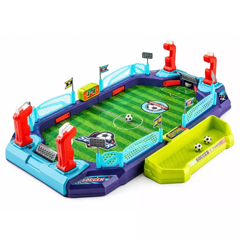 LEAN TOYS 2 viename stalviršio futbolo ir ledo ritulio arkadinis žaidimas 2 žaidėjams