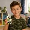 LEAN TOYS karinės racijos USB 200 m atstumas chaki 2 vnt.