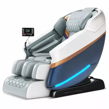 EXTRALINK 3D Zero Gravity masažo kėdė balta-mėlyna