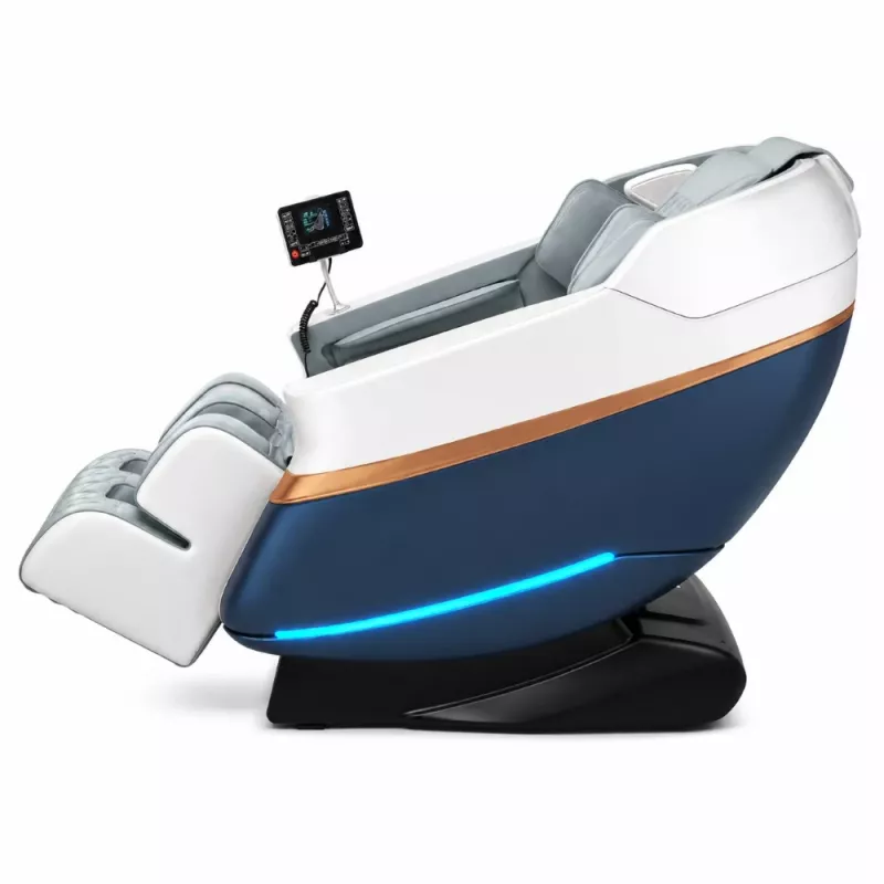 EXTRALINK 3D Zero Gravity masažo kėdė balta-mėlyna