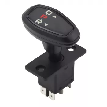 LEAN TOYS pavarų jungiklis vaikiškiems automobiliams - pirmyn / stop / atgal, 3 padėčių svirtinis, 6V-12V, 15A, montuojamas į skydelį
