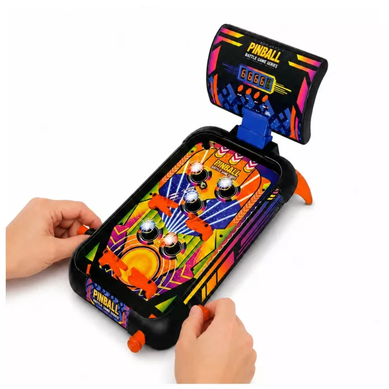 LEAN TOYS Arkadinis stalo fliperis su taškų skaitikliu, šviesomis ir garsais