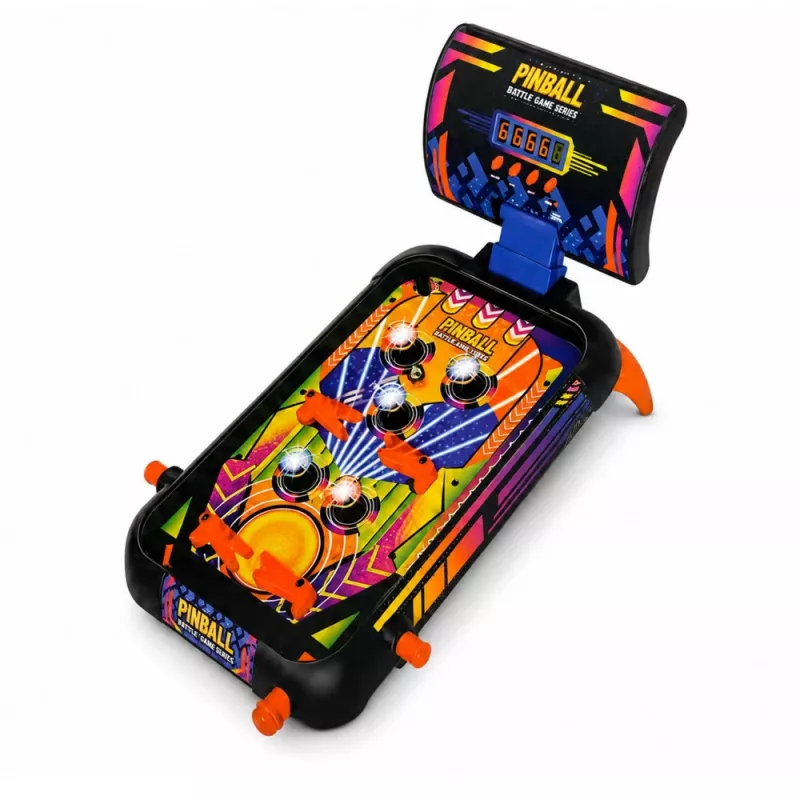 LEAN TOYS Arkadinis stalo fliperis su taškų skaitikliu, šviesomis ir garsais