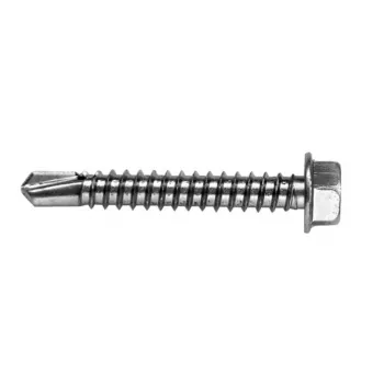 VOLTENO MF-530-4838 savisriegis varžtas su šešiakampės poveržlės galvute 4,8 x 38 mm, cinkuotas anglinis plienas, DIN 7504K, sidabrinis
