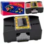 LEAN TOYS automatinis elektroninis kortų maišytuvas 2 kaladėms - maitinamas baterijomis, ABS plastikas, juodos spalvos