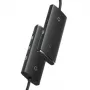 Baseus Lite Series 4 prievadų USB 3.0 šakotuvas - 5Gbps, maitinamas iš magistralės, juodas (WKQX030101)