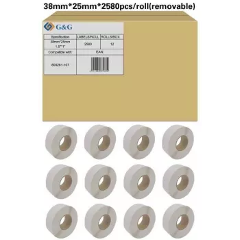 G&G 19803 Balti lipnūs A4 lipdukai 105x148mm 4/lapas 100 lapų (400 lipdukų)