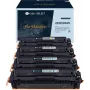G&G suderinamas tonerio kasetės rinkinys 4 vnt., HP 203X serijai, juoda, žydra, rausvai raudona, geltona, didelės išeigos, GS-H203X-4P