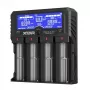 XTAR VP4L Plus 4 lizdų Li-ion/Ni-MH akumuliatorių įkroviklis su LCD ekranu, 2A greitasis įkrovimas, Power Bank funkcija