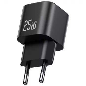 USAMS 25W GaN USB-C greitas įkroviklis - baltas