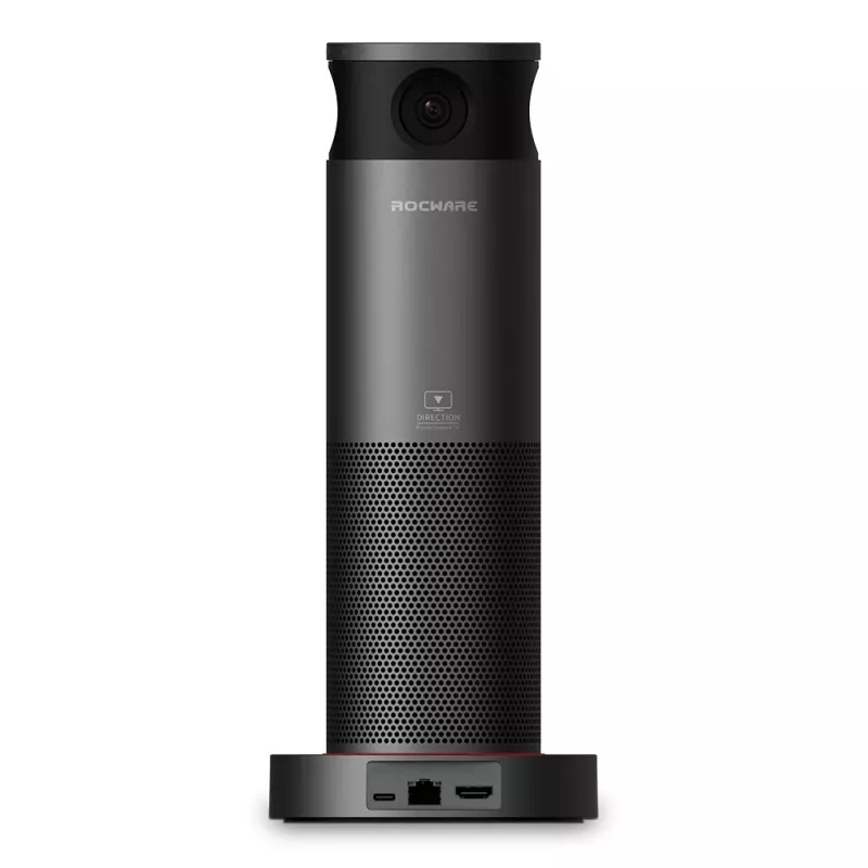 ROCWARE RC360 360° panoraminė Wi-Fi IP kamera, 1080P Full HD, dvipusis garsas, naktinis matymas, vidaus